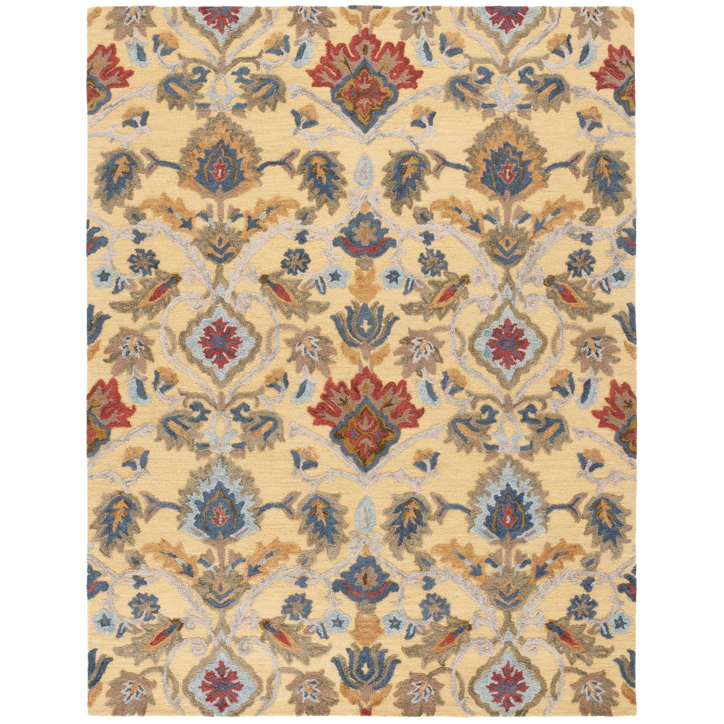 SAFAVIEH, Handmade Marietje Blossom French Country Wool Area Rug
