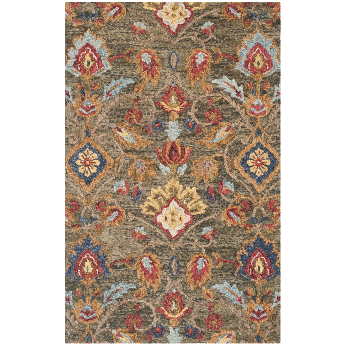 SAFAVIEH, Handmade Marietje Blossom French Country Wool Area Rug