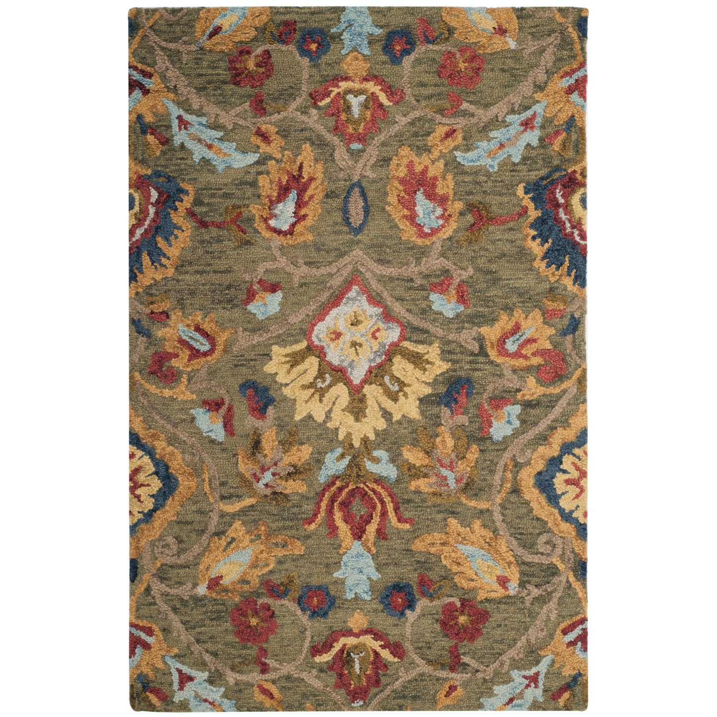 SAFAVIEH, Handmade Marietje Blossom French Country Wool Area Rug