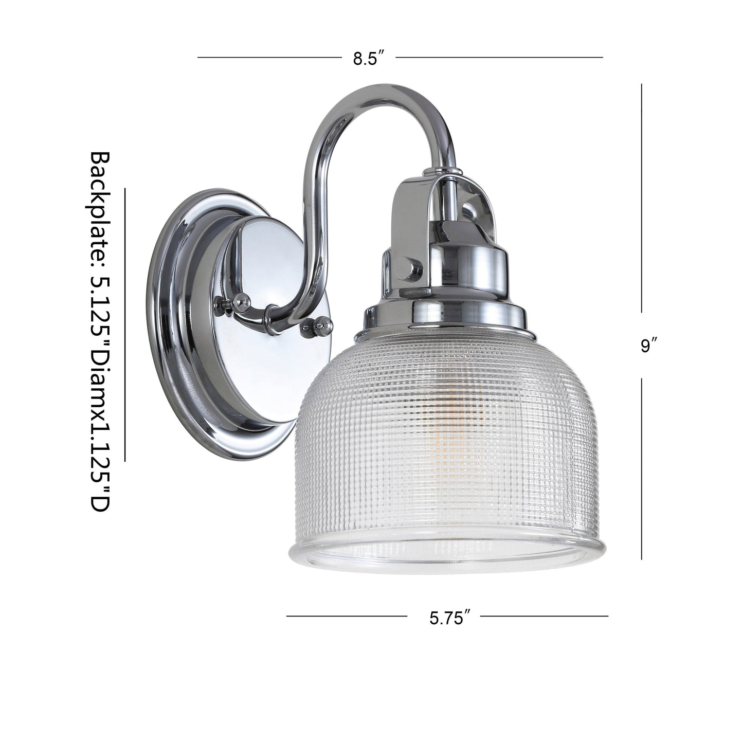 Shirley Metal/Glass LED Vanity Light, by JONATHAN Y