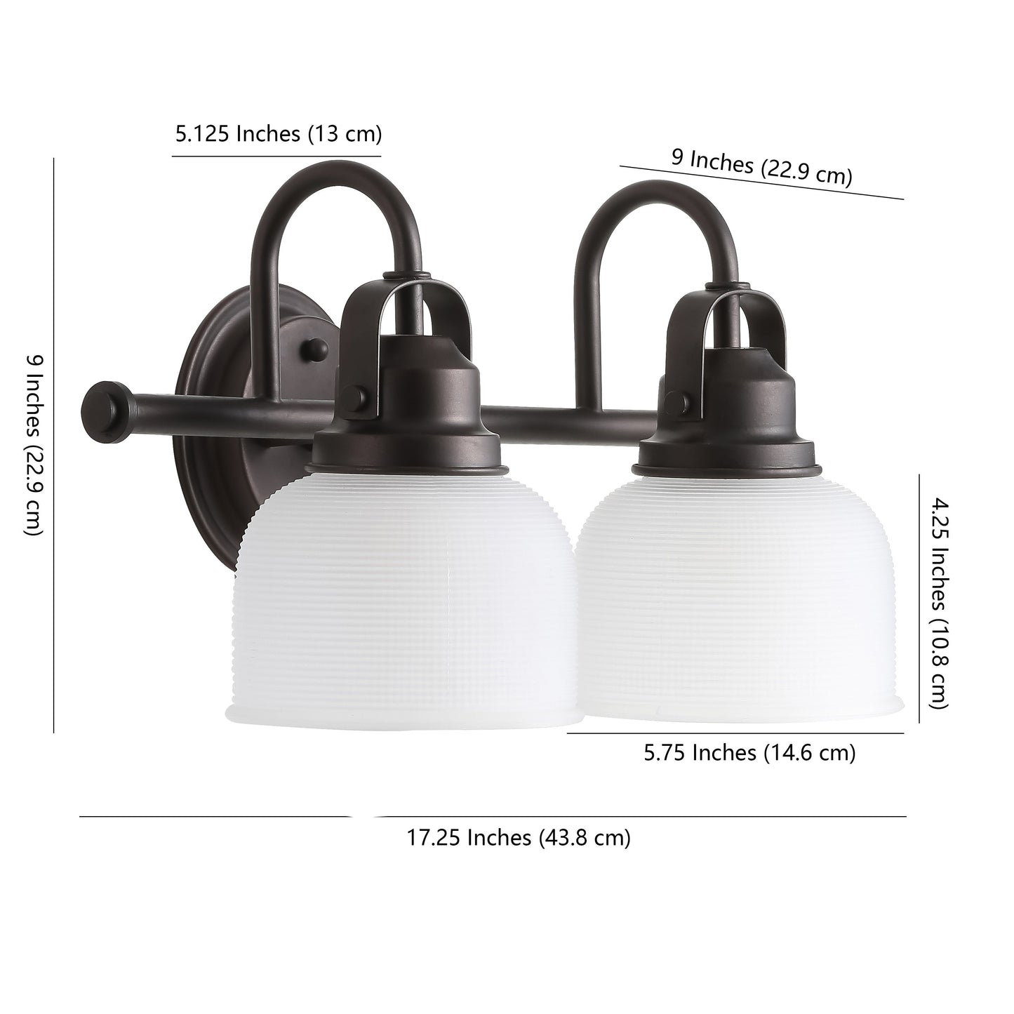 Shirley Metal/Glass LED Vanity Light, by JONATHAN Y