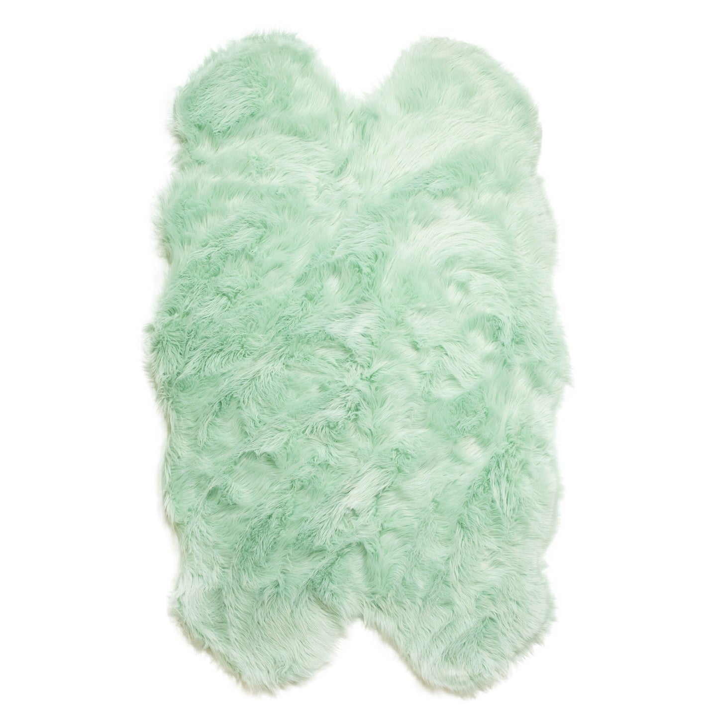 Silver Orchid Parrott Faux Fur Sheepskin Area Rug