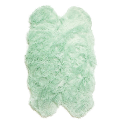 Silver Orchid Parrott Faux Fur Sheepskin Area Rug