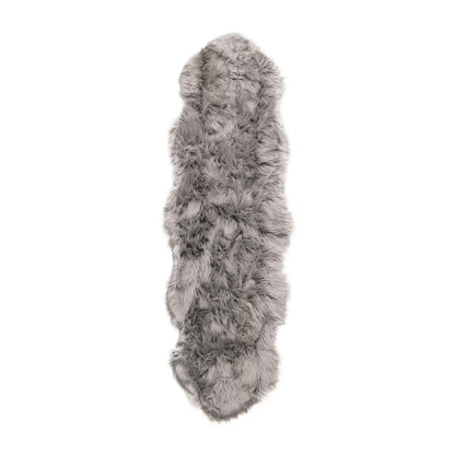 Silver Orchid Parrott Faux Fur Sheepskin Area Rug