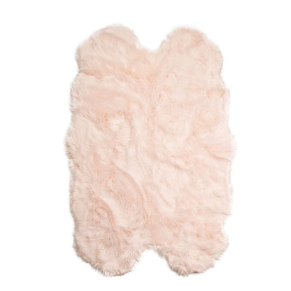 Silver Orchid Parrott Faux Fur Sheepskin Area Rug
