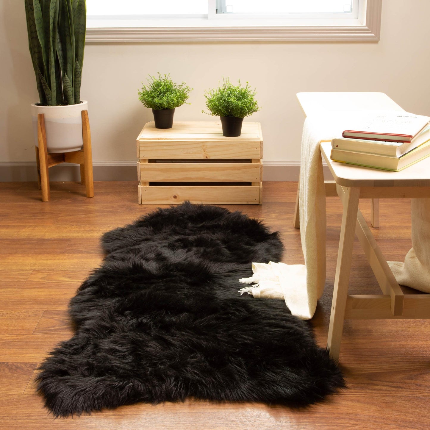 Silver Orchid Parrott Faux Fur Sheepskin Area Rug