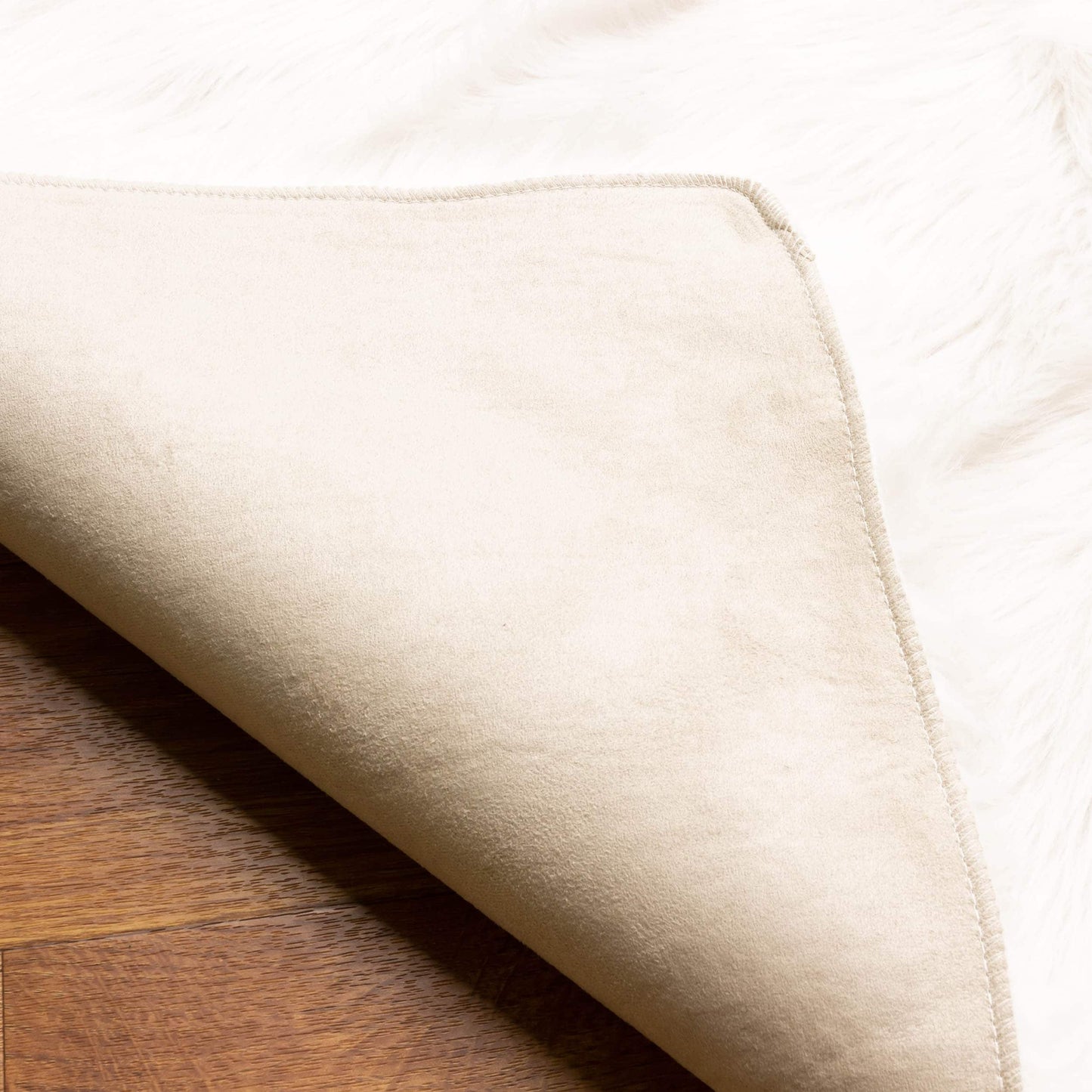 Silver Orchid Parrott Faux Fur Sheepskin Area Rug