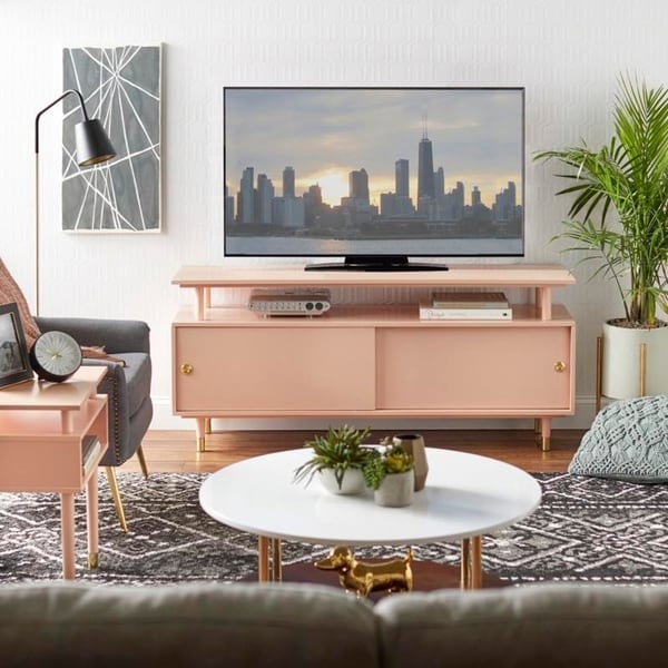 Meuble TV en bois moderne du milieu du siècle Margo de Simple Living