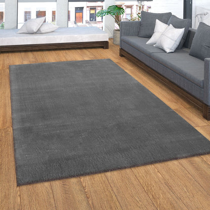 Soft Washable Area Rug with Anti-Slip Backing in solid Colors
