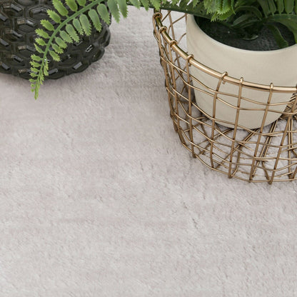 Soft Washable Area Rug with Anti-Slip Backing in solid Colors