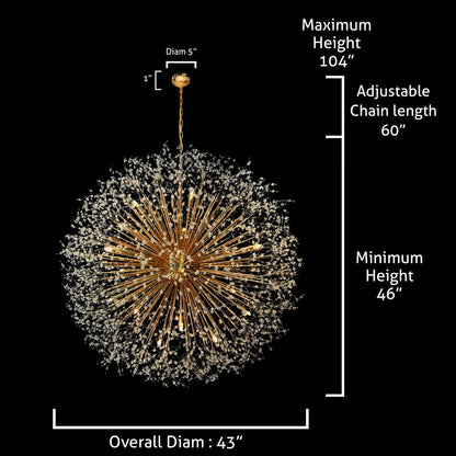 Lustre Starburst 47 large luminaire en cristal