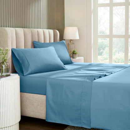 Superior Cotton Blend 1200 Thread Count Solid Deep Pocket Bed Sheet Set