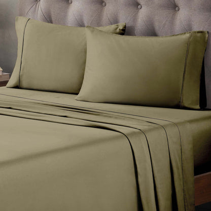 Superior Egyptian Cotton 400 Thread Count Solid Deep Pocket Bed Sheet Set