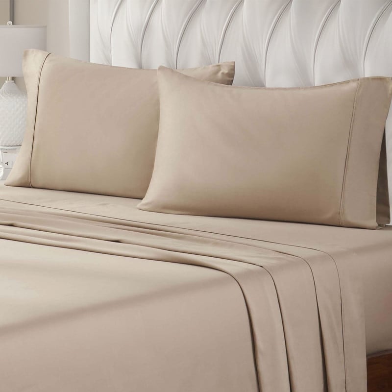 Superior Egyptian Cotton 400 Thread Count Solid Deep Pocket Bed Sheet Set