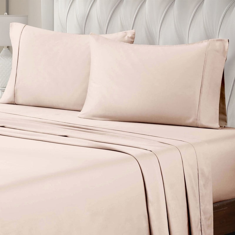 Superior Egyptian Cotton 400 Thread Count Solid Deep Pocket Bed Sheet Set