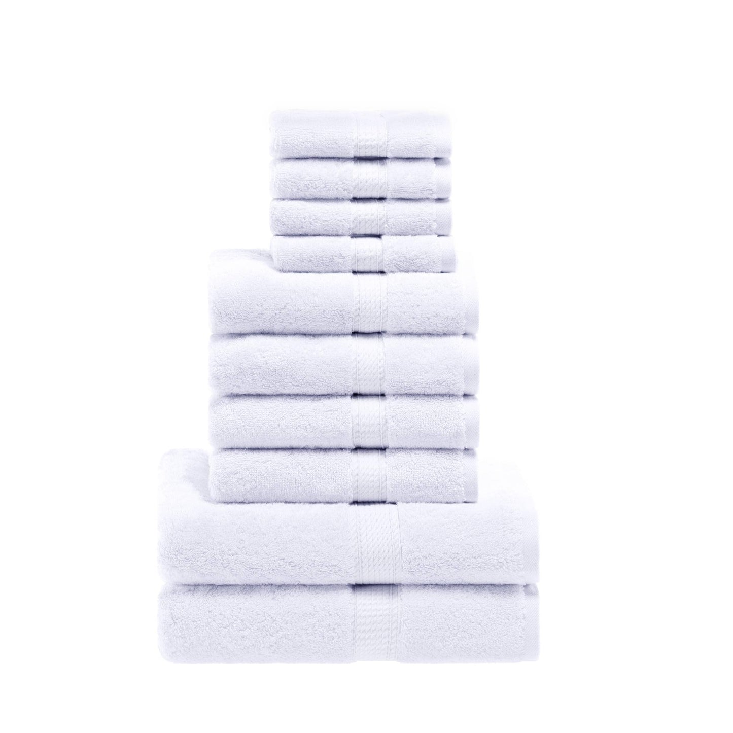 Superior Egyptian Cotton Pile Heavyweight 10-Piece Towel Set