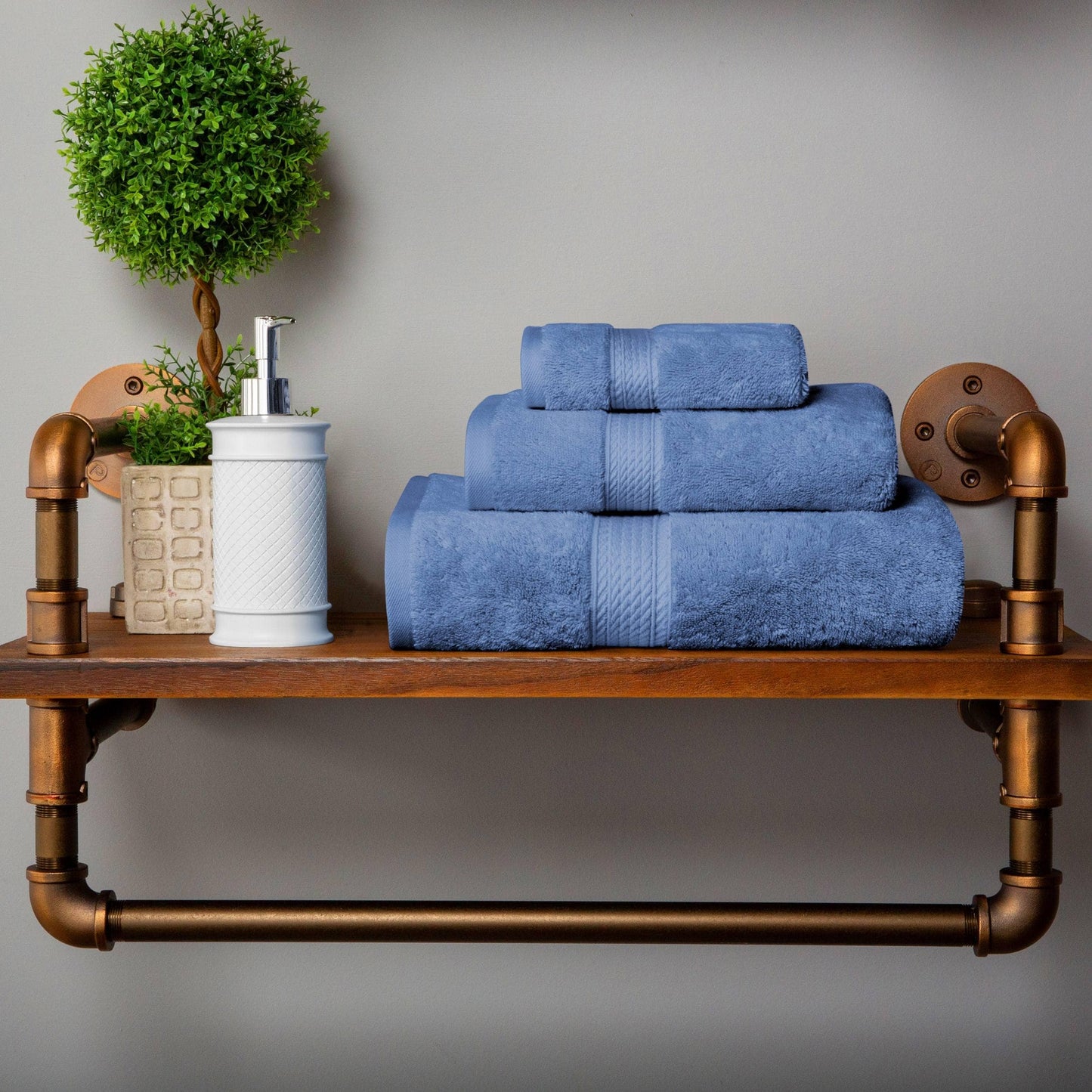 Superior Egyptian Cotton Pile Heavyweight 3-Piece Towel Set