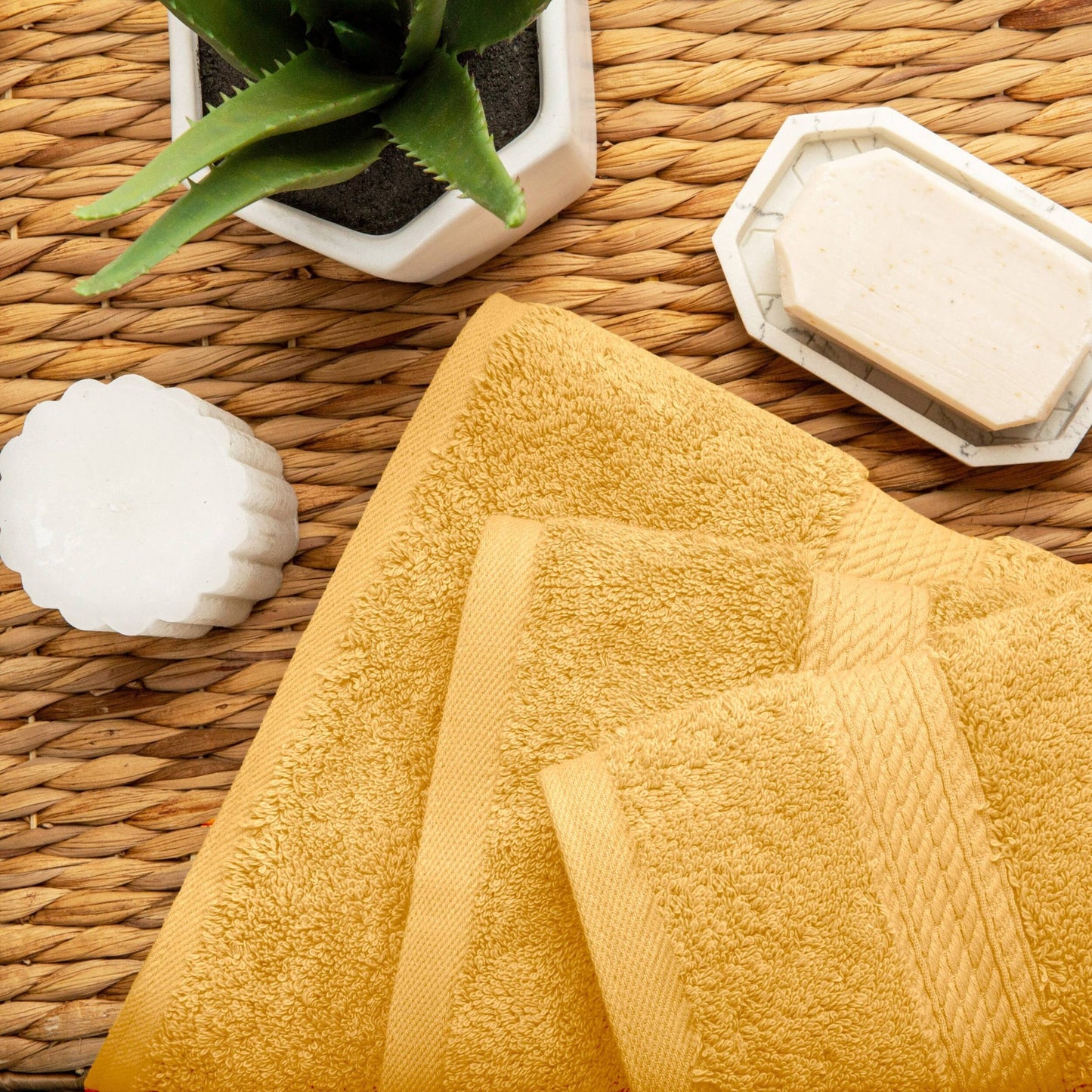 Superior Egyptian Cotton Pile Heavyweight 3-Piece Towel Set