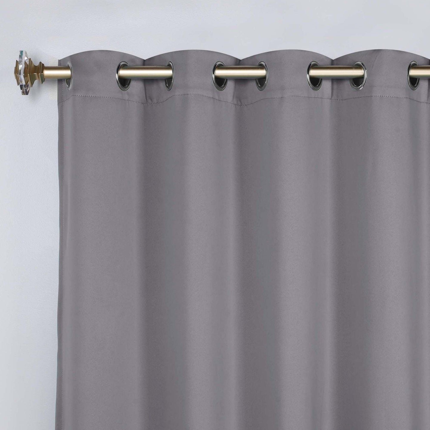 Superior Modern Solid Washable Room Darkening Blackout Curtains, Set of 2 Panels