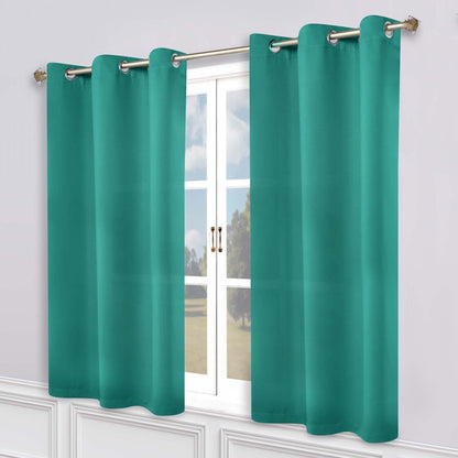 Superior Modern Solid Washable Room Darkening Blackout Curtains, Set of 2 Panels