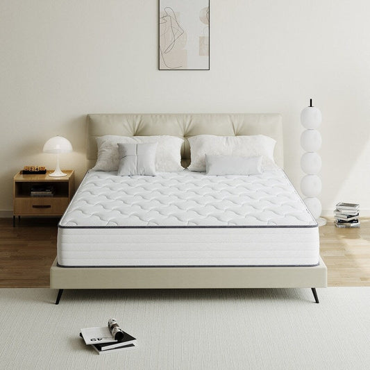 Matelas hybride SweDrea 8/12 po en mousse à mémoire de forme infusée de gel, ferme et moyennement ferme, rafraîchissant et respirant, certifié CertiPUR-US, SGS et OEKO-TEX