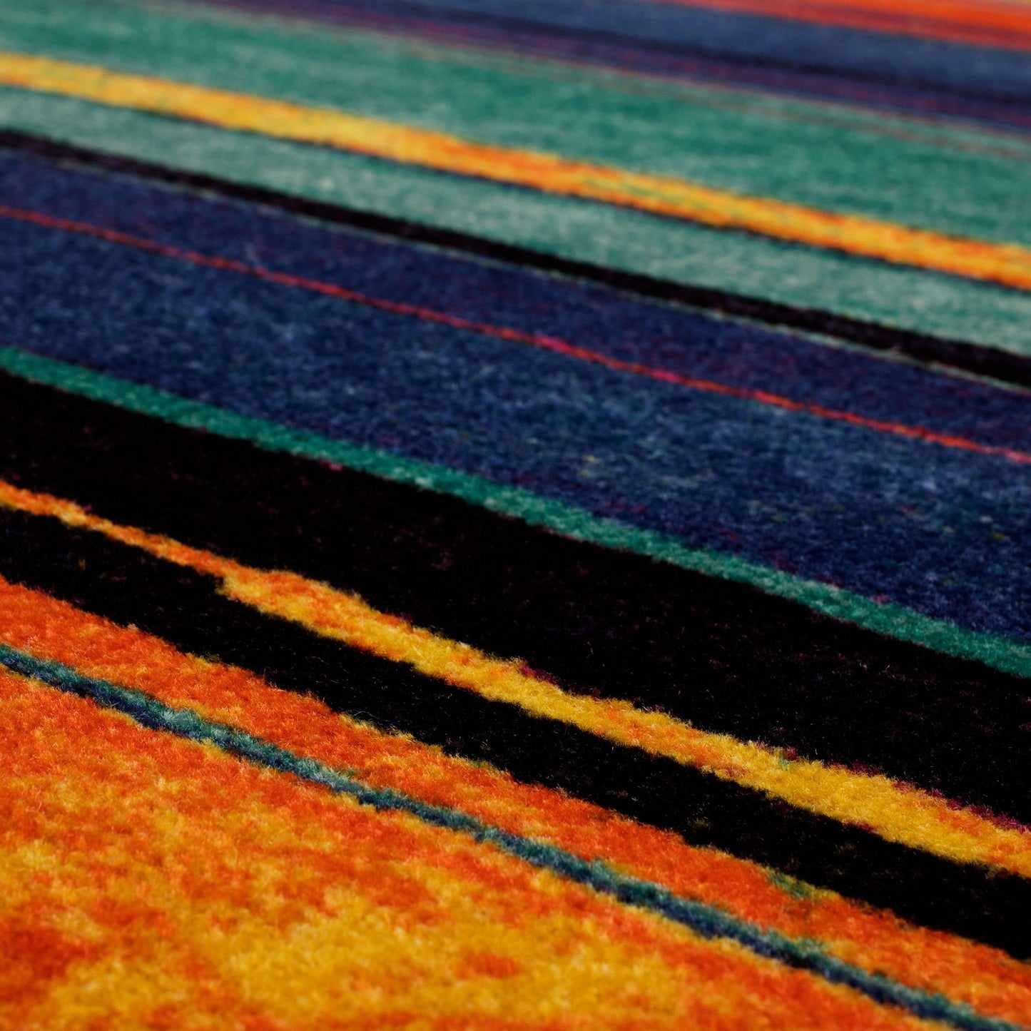 The Curated Nomad Sultan Multicolor Striped Boho Area Rug