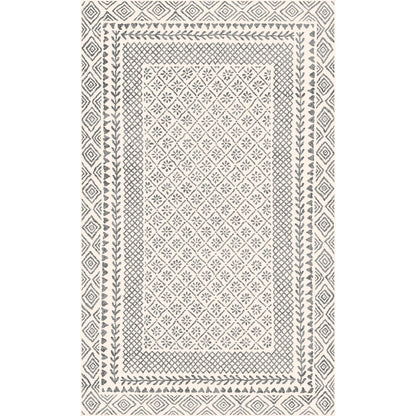 Livabliss Tiffany Grey Bohemian Border Area Rug