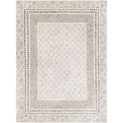 Livabliss Tiffany Grey Bohemian Border Area Rug