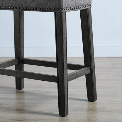 The Gray Barn Barish Backless Saddle Seat Counter Stools (Set of 2)