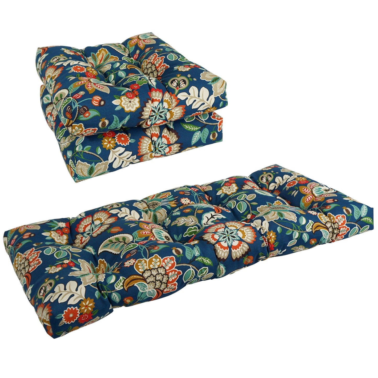 Tufted Indoor/Outdoor Settee Cushion Set (Set of 3) - 19 x 19/19 x 42