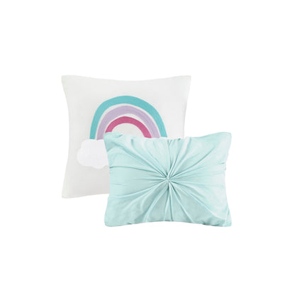 Ensley Cotton Jacquard Pom Pom Comforter Set by Intelligent Design Kids