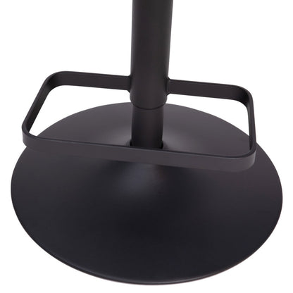 Tabouret de bar moderne rembourré à hauteur réglable avec dossier arrondi