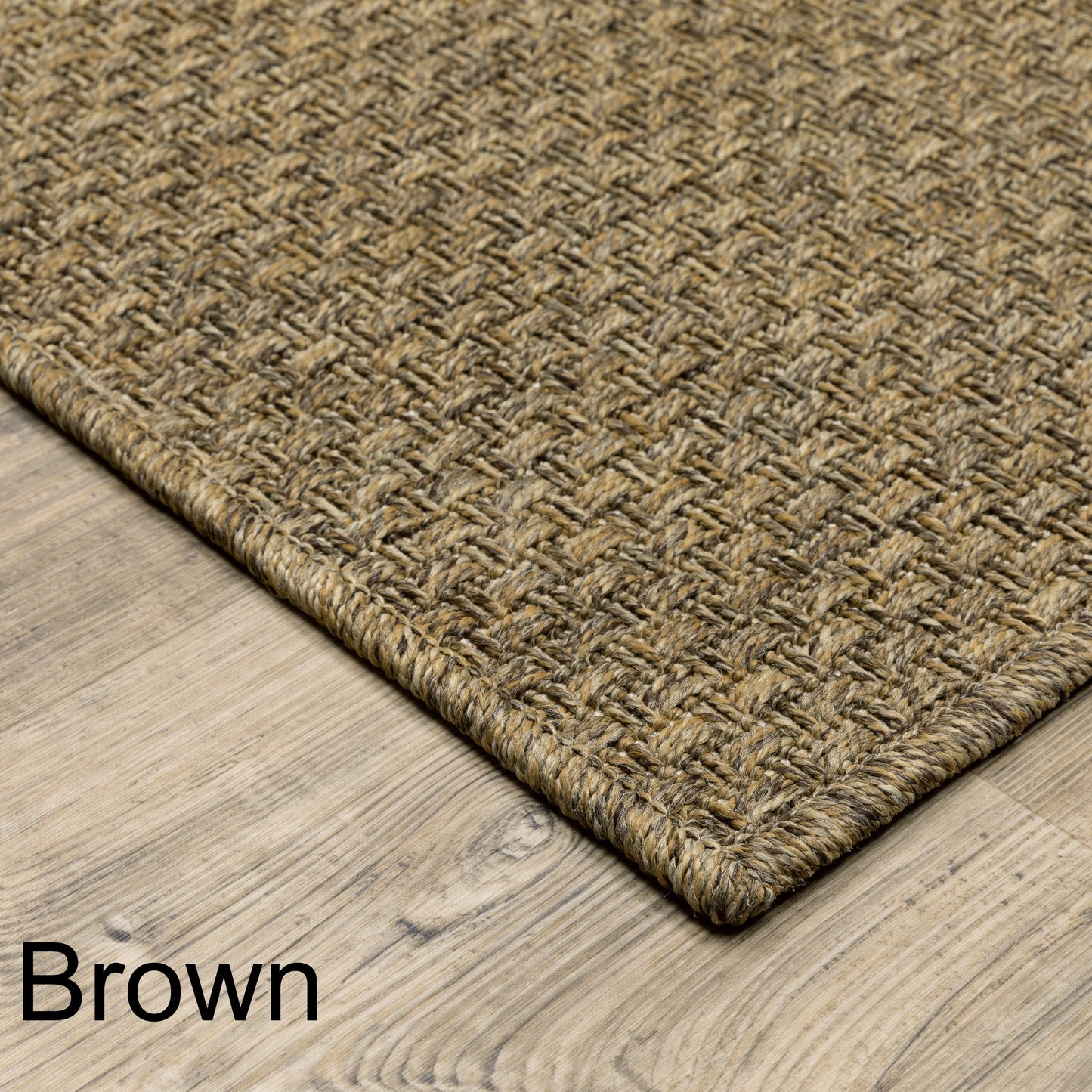 Vista Home Kauai Tonal Basket Weave Indoor-Outdoor Rug.