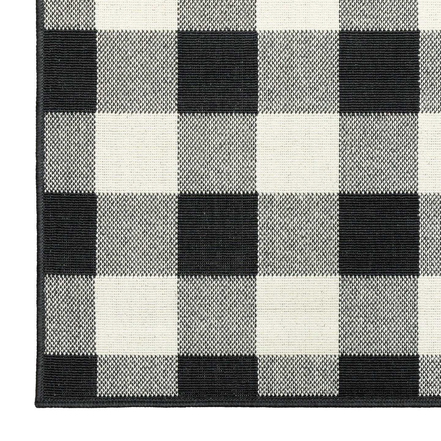 Vista Home Malta Gingham Check Indoor/Outdoor Area Rug