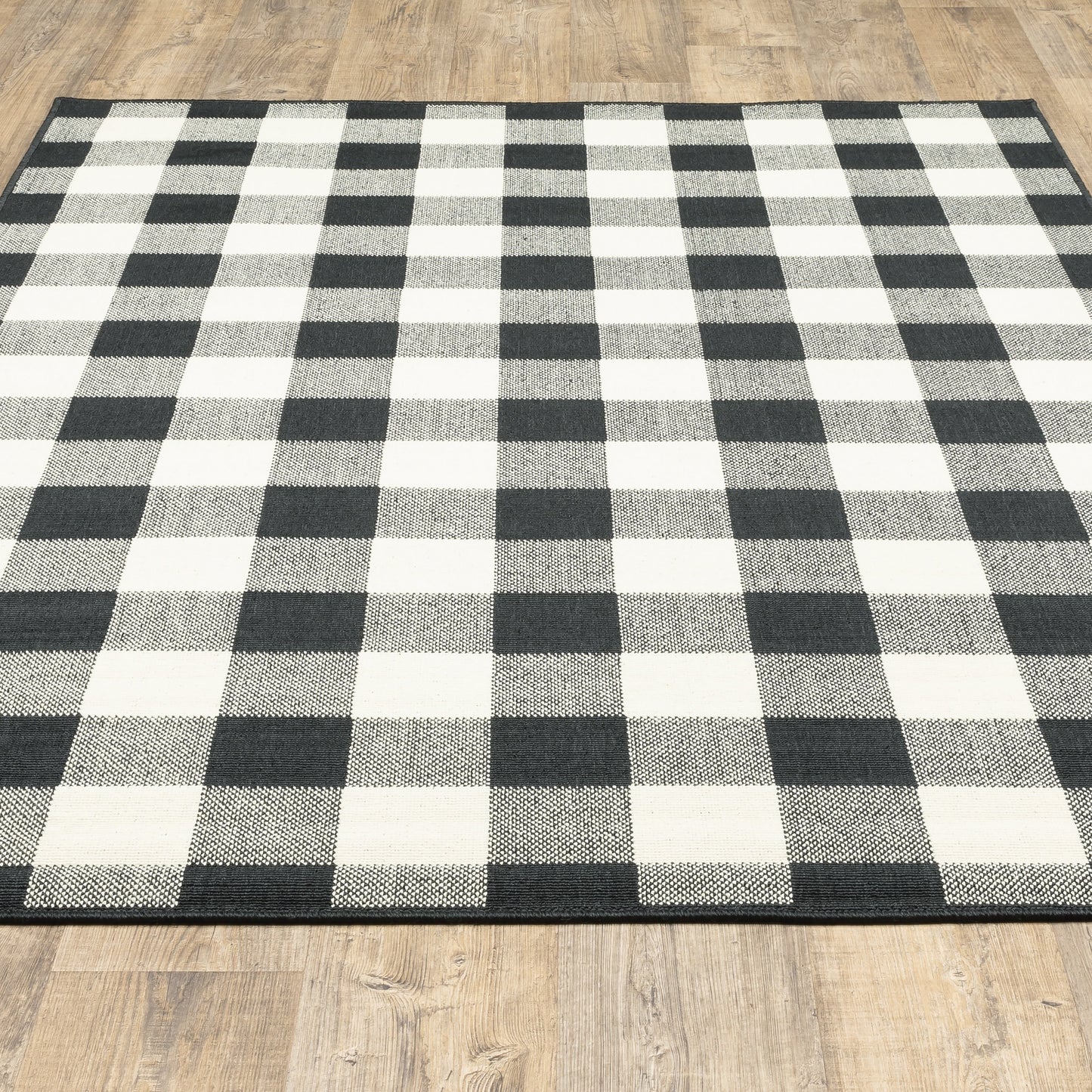 Vista Home Malta Gingham Check Indoor/Outdoor Area Rug