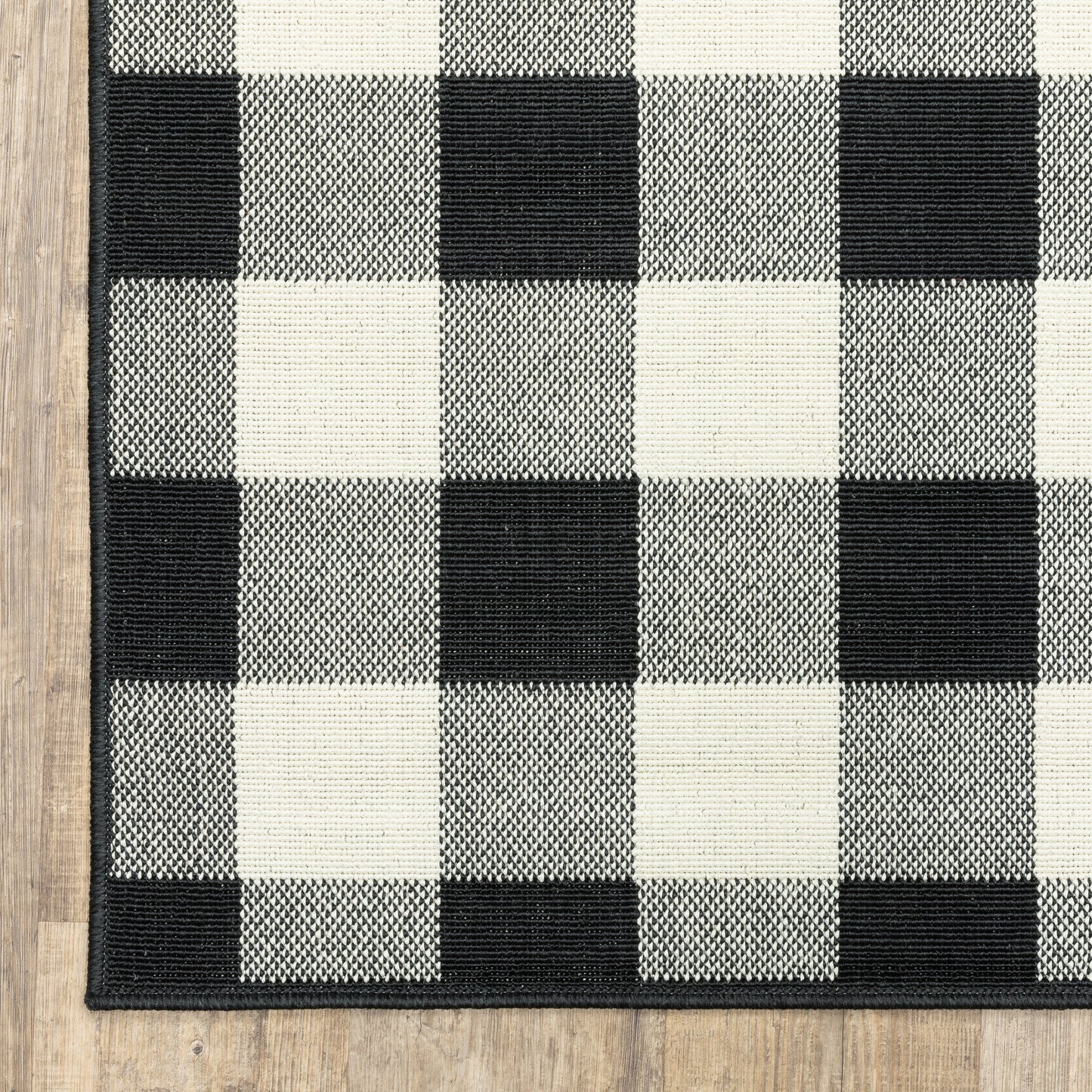 Vista Home Malta Gingham Check Indoor/Outdoor Area Rug