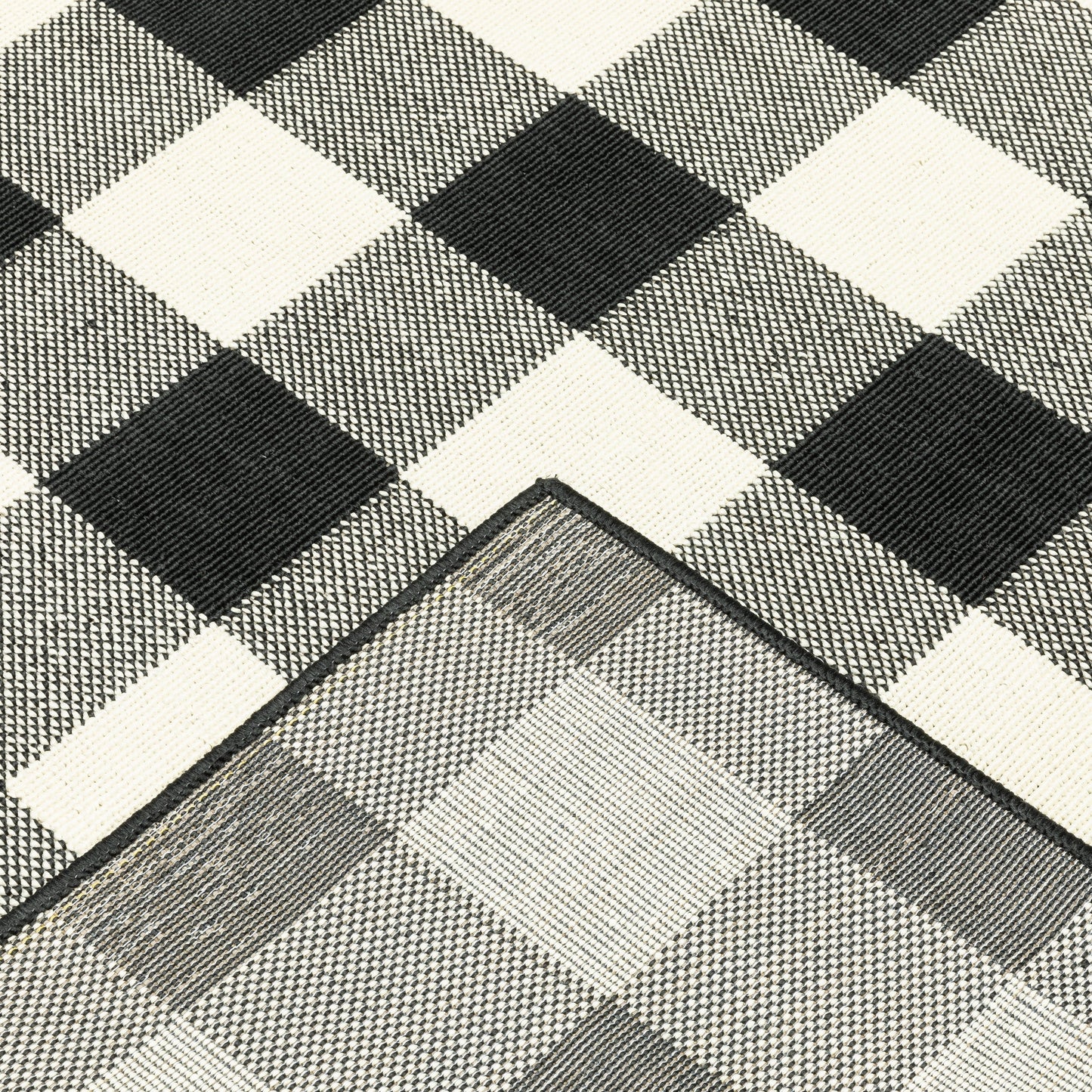 Vista Home Malta Gingham Check Indoor/Outdoor Area Rug