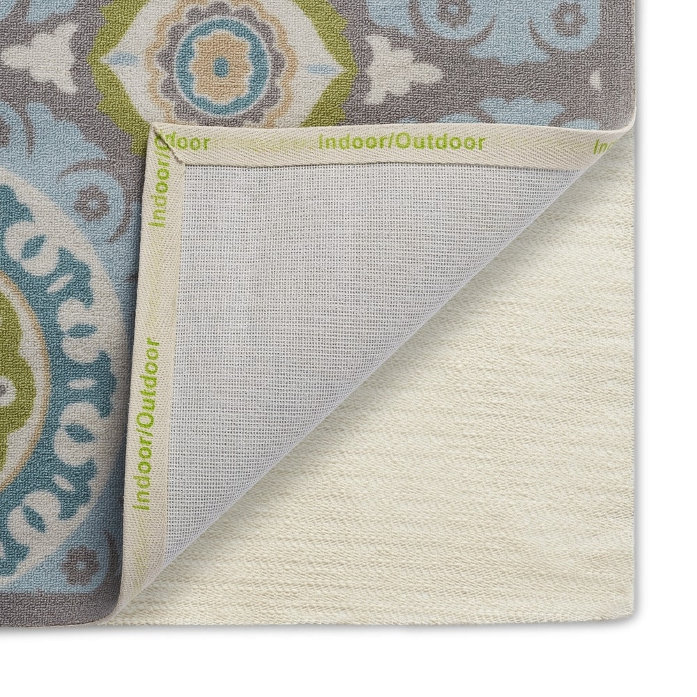 Waverly Sun N' Shade Indoor Outdoor Boho Medallion Area Rug