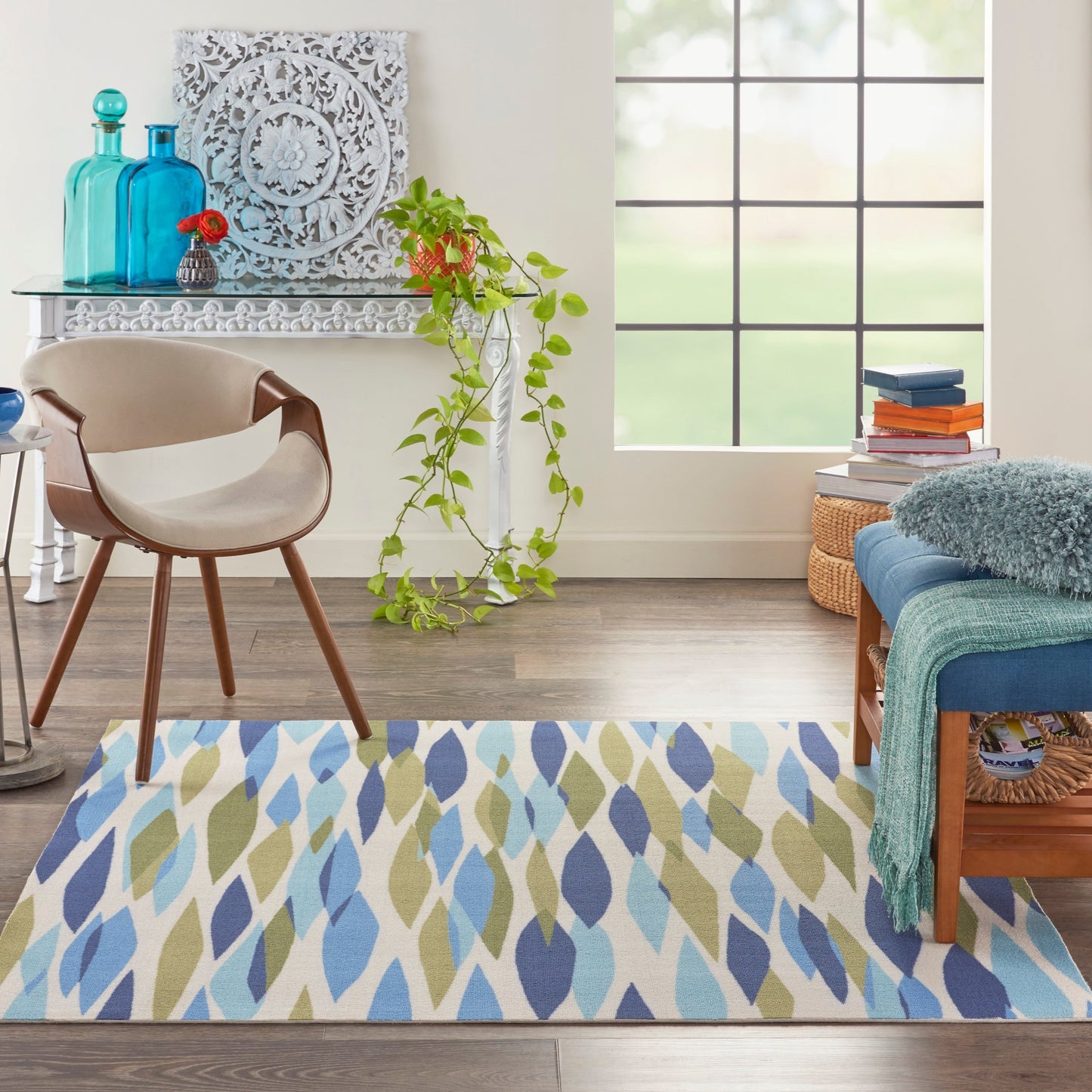 Waverly Sun N' Shade Modern Abstract Indoor Outdoor Area Rug