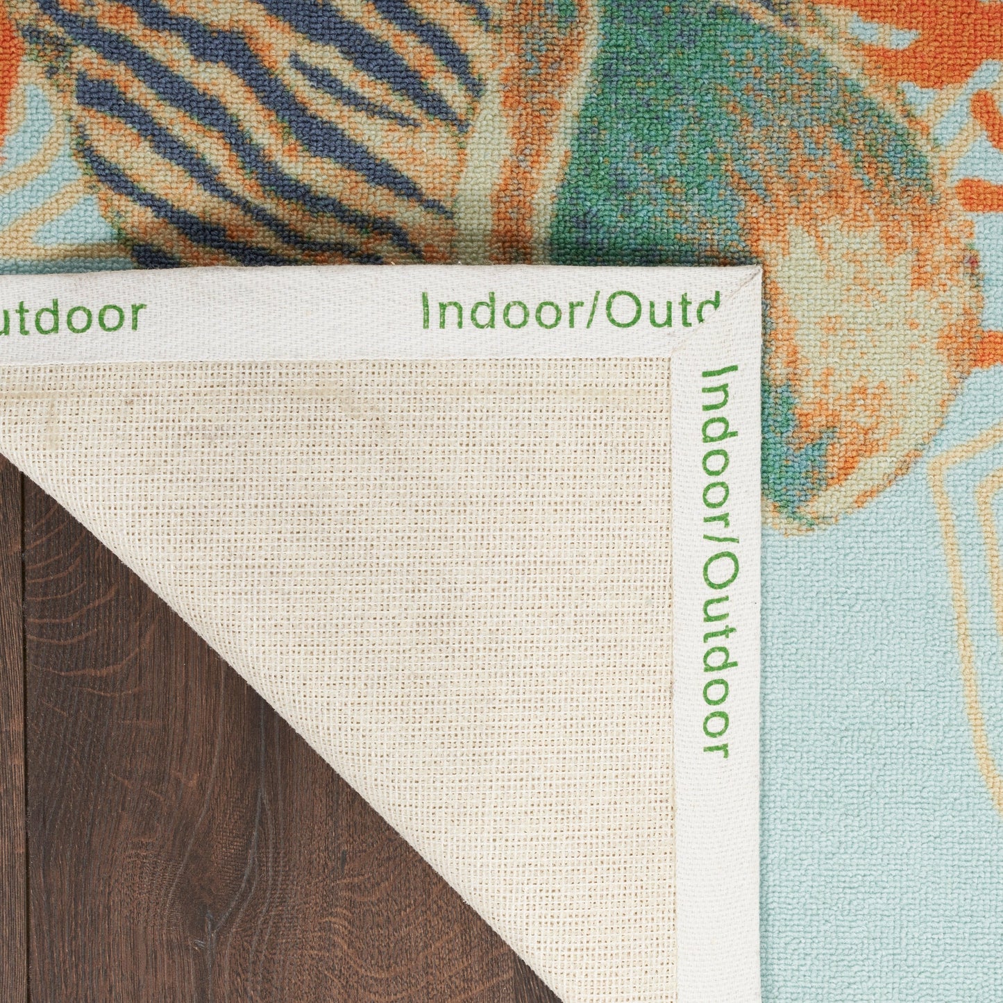 Waverly Sun & Shade Shore Thing Tropical Sea Shell Floral Indoor Outdoor Area Rug