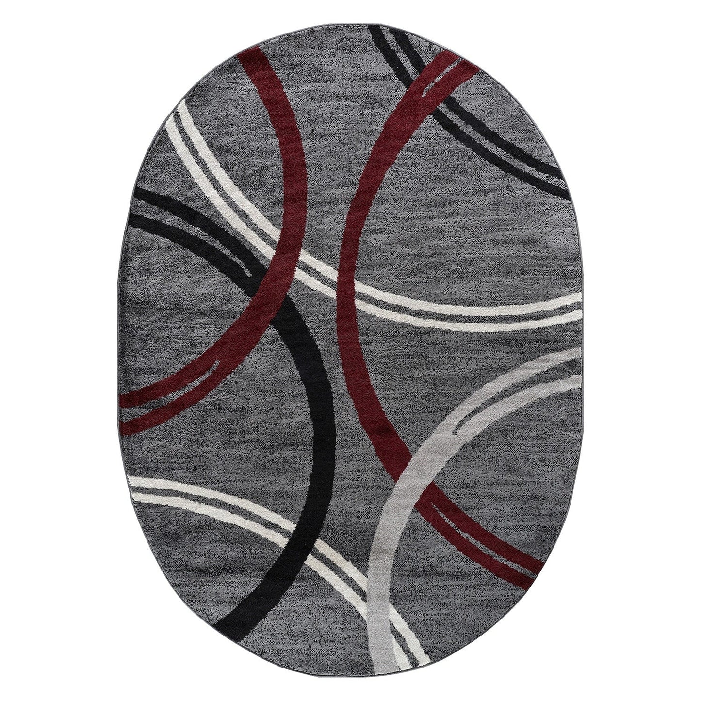 World Rug Gallery Contemporary Abstract Circles Design Area Rug