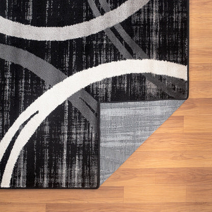 World Rug Gallery Contemporary Abstract Circles Design Area Rug