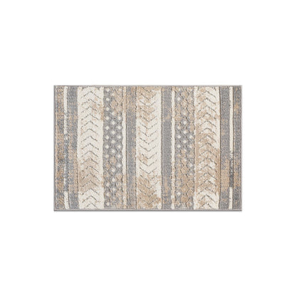 World Rug Gallery Distressed Geometric Indoor/Outdoor Area Rug