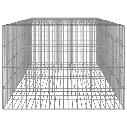 vidaXL 3-Panel Rabbit Cage Animal Hutch Playpen Enclosure Galvanized Iron